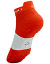 Compressport + Pro Racing Socks V4.0 Run Low Tigerlily/White - 3