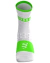Compressport + Pro Racing Socks Winter Run Star White/Norse Blue/Neon Green