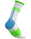 Compressport + Pro Racing Socks Winter Run Star White/Norse Blue/Neon Green - 5