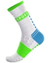 Compressport + Pro Racing Socks Winter Run Star White/Norse Blue/Neon Green - 8