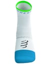 Compressport + Pro Marathon Socks V2.0 White/Norse Blue/Neon Green