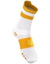 Compressport + Pro Racing Socks v4.0 Run High White/Sunflower - 3