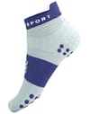 Compressport + Pro Racing Socks v4.0 Run Low Star White/Orient Blue - 8