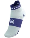 Compressport + Pro Racing Socks v4.0 Run Low Star White/Orient Blue - 9
