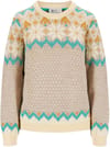 Vilja W Sweater Sandmel. Offwhite Peacock + Dale of Norway