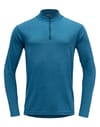 Breeze Merino 150 Zip Neck Man Blue Melange + Devold of Norway