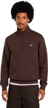 Dickies + Oakport Quarter Zip Chocolate Brown - 3