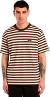 Dickies + Stripe SS Tee Chocolate Brown