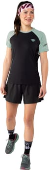 Dynafit + Alpine Pro W S/S Tee Black Out Jadelite