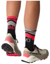 Dynafit + Ultra Crew Socks Black Out Ultra Coral - 4