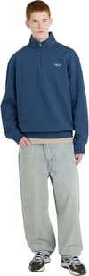 Element + Element Co Emb Quarter Zip Sweatshirt Dark Denim - 3