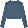 Element + Lowcase Crop LS Tee W Dark Slate