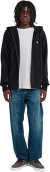 Element + Icon Embroidery Zipped Sweatshirt Flint Black - 3