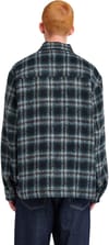 Element + Fuzzy Check Zip Overshirt Brushed Plaid Dark Slate - 4
