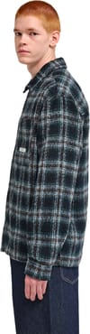 Element + Fuzzy Check Zip Overshirt Brushed Plaid Dark Slate - 5