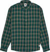 Button Down Regular Flannel Shirt Green Checks + Element