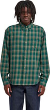 Element + Button Down Regular Flannel Shirt Green Checks - 3