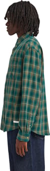 Element + Button Down Regular Flannel Shirt Green Checks - 5