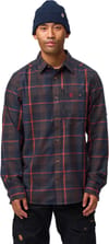 Fjällräven + Fjällglim Regular Shirt M Wood Brown Black Oak - 3
