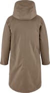 Fjällräven + Övik GTX Padded Parka W Suede Brown