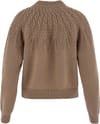 Fjällräven + Övik Solid Jacquard Knit W Suede Brown