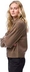 Fjällräven + Övik Solid Jacquard Knit W Suede Brown - 4
