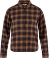Övik Boxy Flannel Shirt W Black Wood Brown + Fjällräven