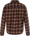 Fjällräven + Övik Boxy Flannel Shirt W Black Wood Brown