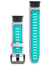 Garmin + Bracelet QuickFit 20mm Silicone Blanc / Vert d'eau