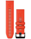Bracelet QuickFit 26mm Silicone Rouge feu / Graphite + Garmin