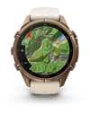 Garmin + Fēnix® 9 Pro Amoled 43mm Sapphire Titane Gold Beige Crème/Gris Cendré - 10