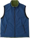 Gramicci + Reversible Sherpa Vest Olive Dusty Navy