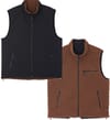 Reversible Sherpa Vest Dark Brown/Black + Gramicci