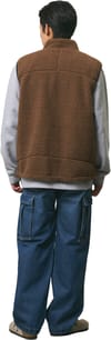 Gramicci + Reversible Sherpa Vest Dark Brown/Black - 5
