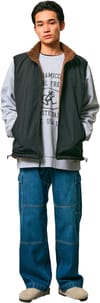 Gramicci + Reversible Sherpa Vest Dark Brown/Black - 7