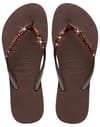 Slim Glitter II Dark Brown + Havaianas