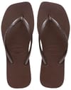 Square Dark Brown + Havaianas