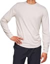 M Hoka Essential Long Sleeve Tee Sesame Htr + Hoka One One