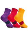U Quarter Run Sock 3-Pack Egg Yolk / Cerise / Virtual Violet + Hoka One One