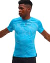 Hoka One One + M Everyrun Short Sleeve Clf Prt Mineral Blue Prt - 3