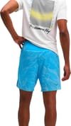 Hoka One One + M Glide Short 7 Clf Prt Mineral Blue Prt