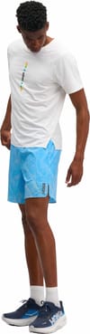 Hoka One One + M Glide Short 7 Clf Prt Mineral Blue Prt - 3