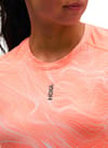 Hoka One One + W Everyrun  Short Sleeve Clf Prt Sunstone Prt - 4