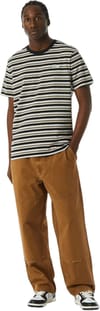 Huf + T-Shirt Webster Stripe Knit Top Cream