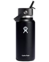 32 Oz Wide Flex Straw Cap Black + Hydro flask