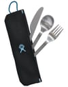 Flatware Set Stainless Pouch Black + Hydro flask