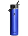 24 Oz Lightweight Wide Flex Straw Cap Sapphire Blue + Hydro flask