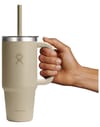 Hydro flask + 24 Oz Travel Tumbler Clear Lid Oat - 4