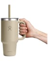 Hydro flask + 32 Oz Travel Tumbler Clear Lid Oat - 4