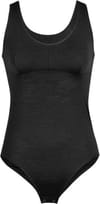 W Merino Queens Tank Bodysuit Black + Icebreaker